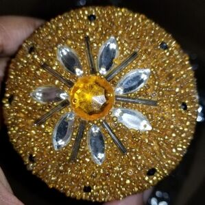 Round Beaded Mini Jewelry Box